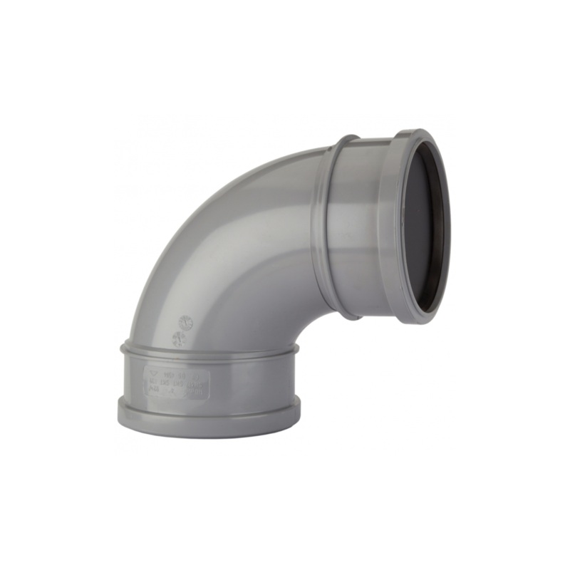 PolySoil 110mm x 92.5 Double Socket Bend – Polypipe (Grey) – SB417G