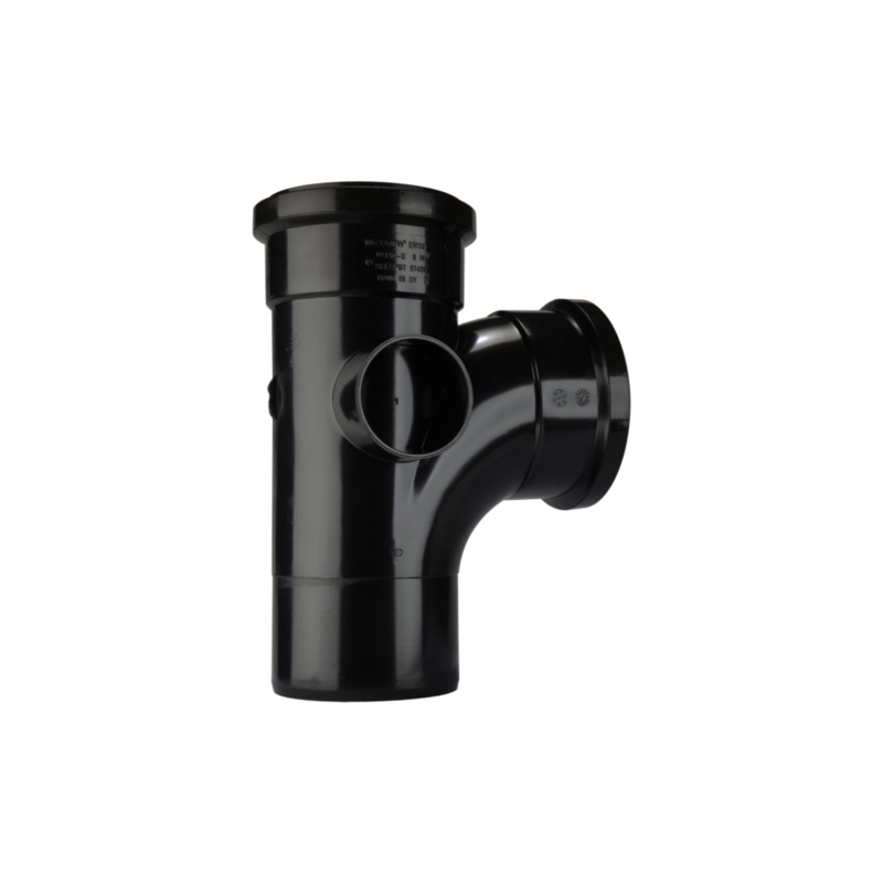 PolySoil 110mm x 92.5 Single Branch Equal 2 Boss – Polypipe (Black) – ST401B