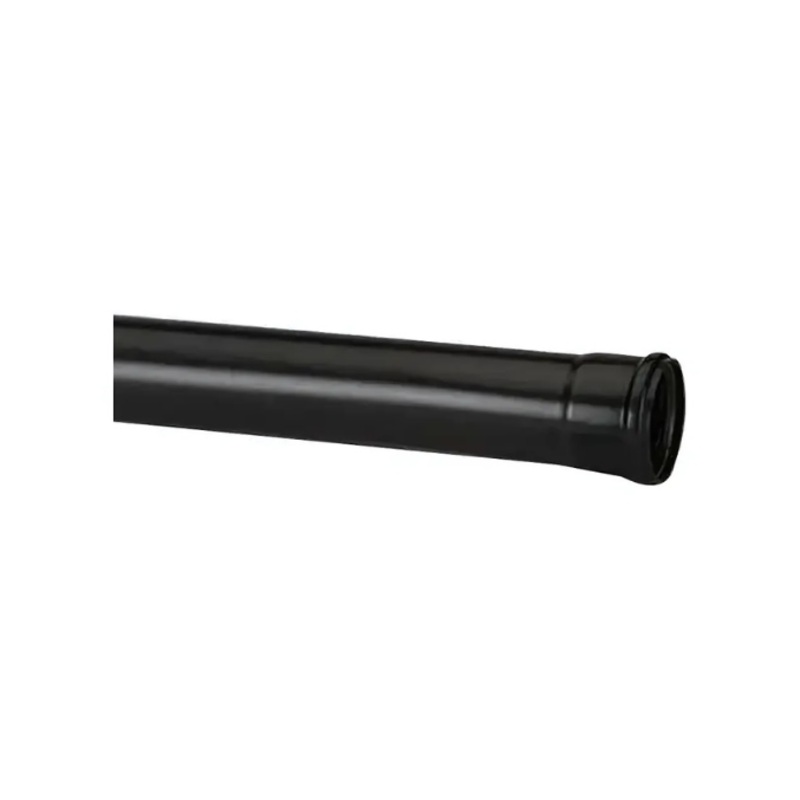 PolySoil 82mm x 3m Spigot Socket Soil Pipe – Polypipe (Black) – SP330B