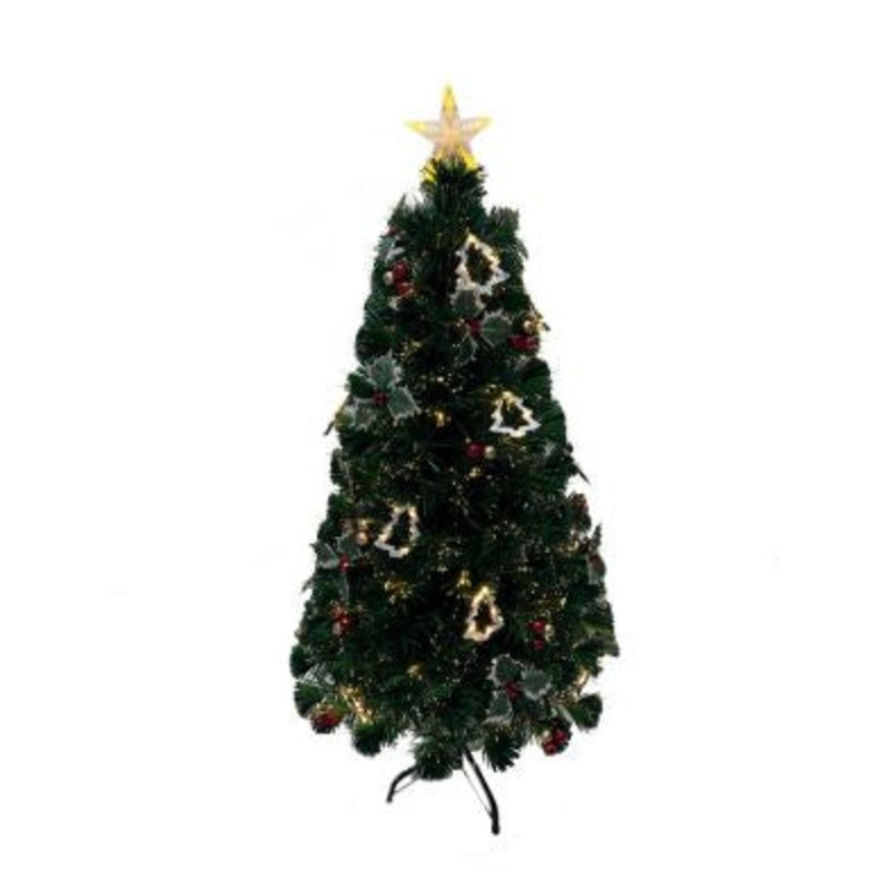 4ft Fibre Optic Christmas Tree Artificial – Dark Green Fibre Optic Warm White