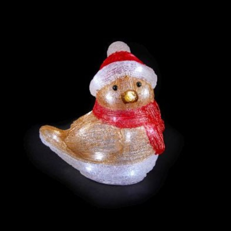Acrylic Bird Christmas Light 24 White LED – 19.5cm