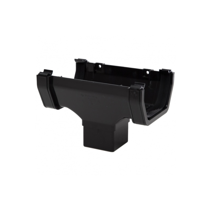 112mm Rainwater Square Running Outlet – Polypipe (Black) – RS205B