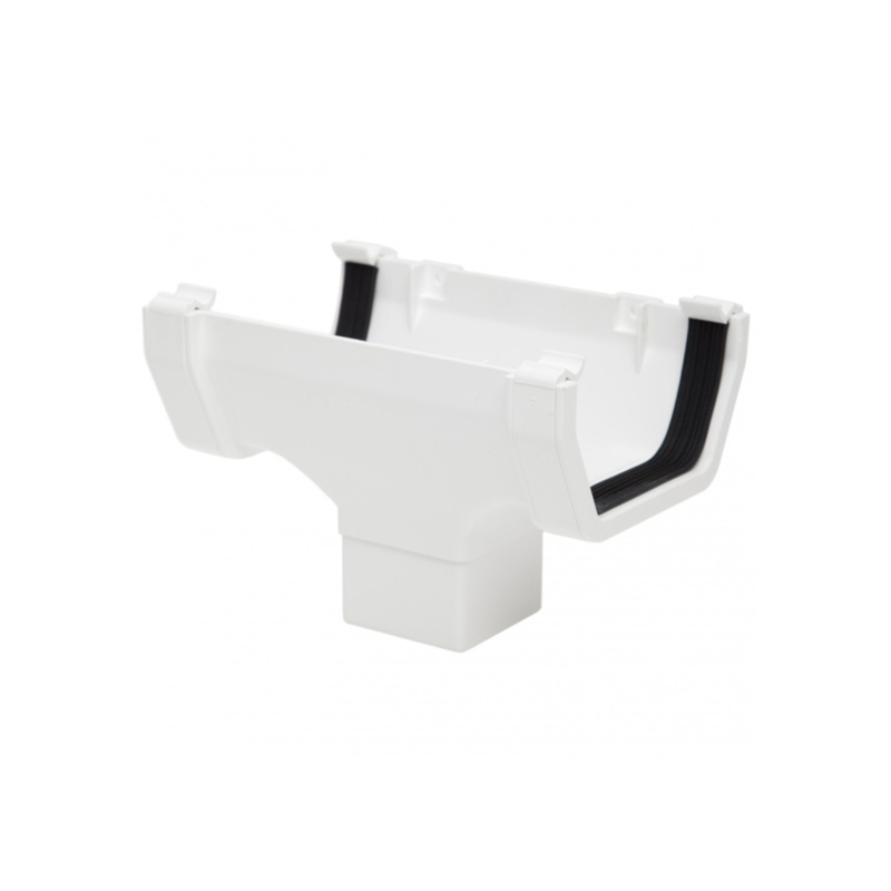112mm Rainwater Square Running Outlet – Polypipe (White) – RS205W