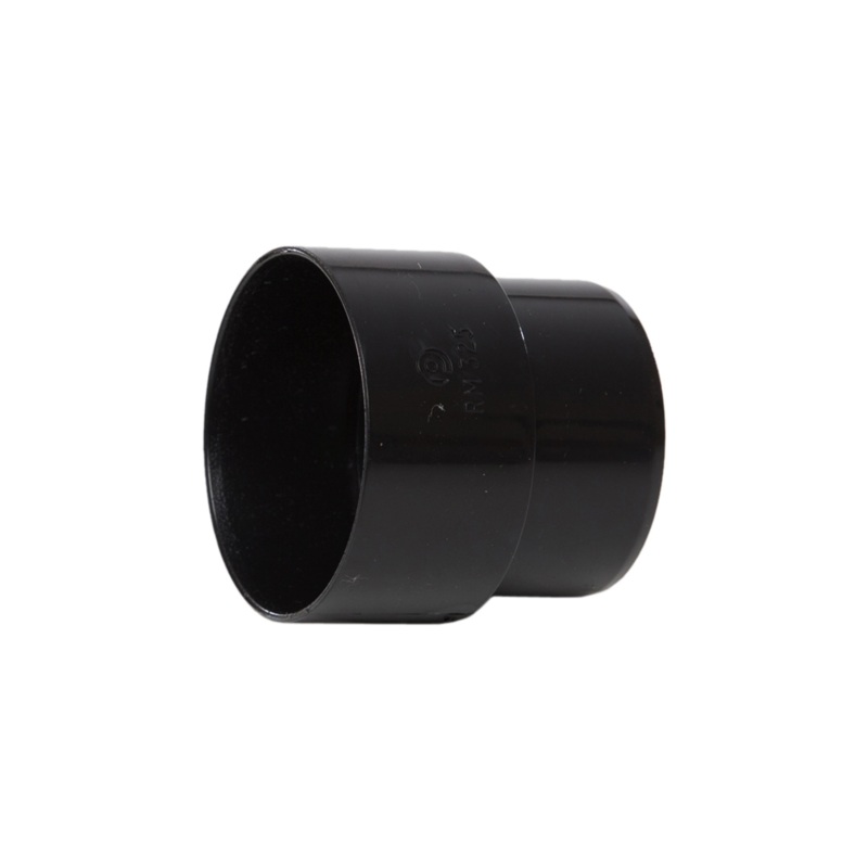 50mm Mini Round Down Pipe Connector – Polypipe (Black) – RM325B