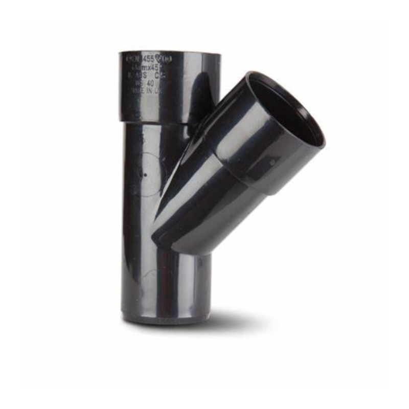 50mm x 45 Junction – Polypipe Waste System (Black)  WS53B