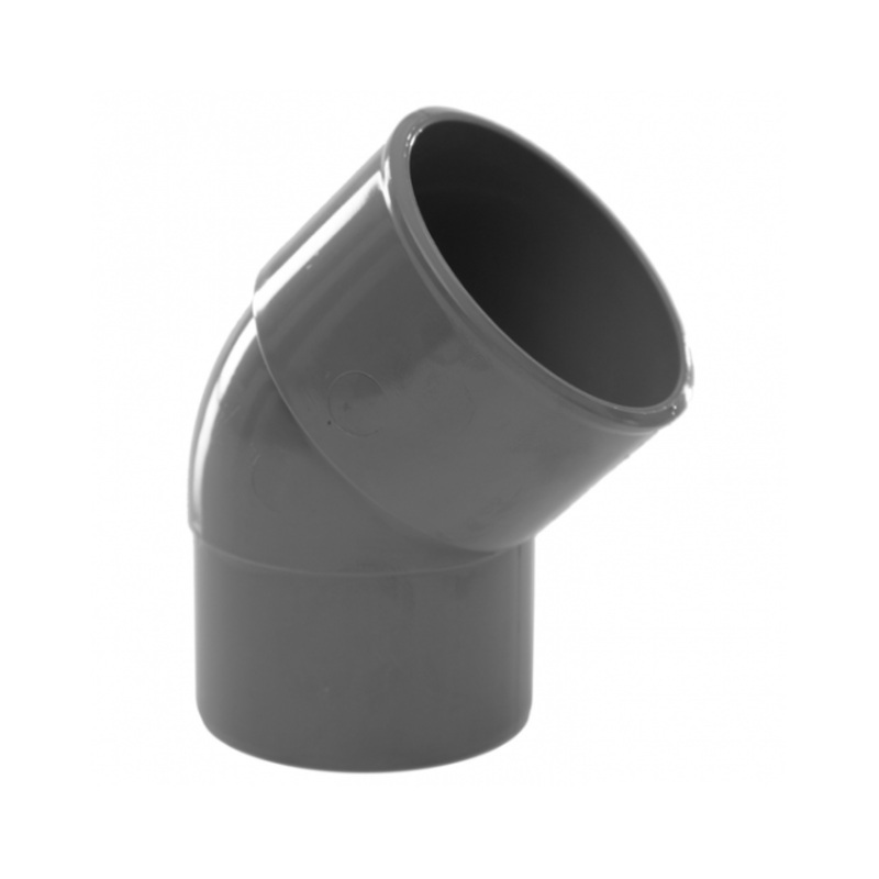 50mm x 45 Spigot Bend – Polypipe Waste System (Grey)  WS66G