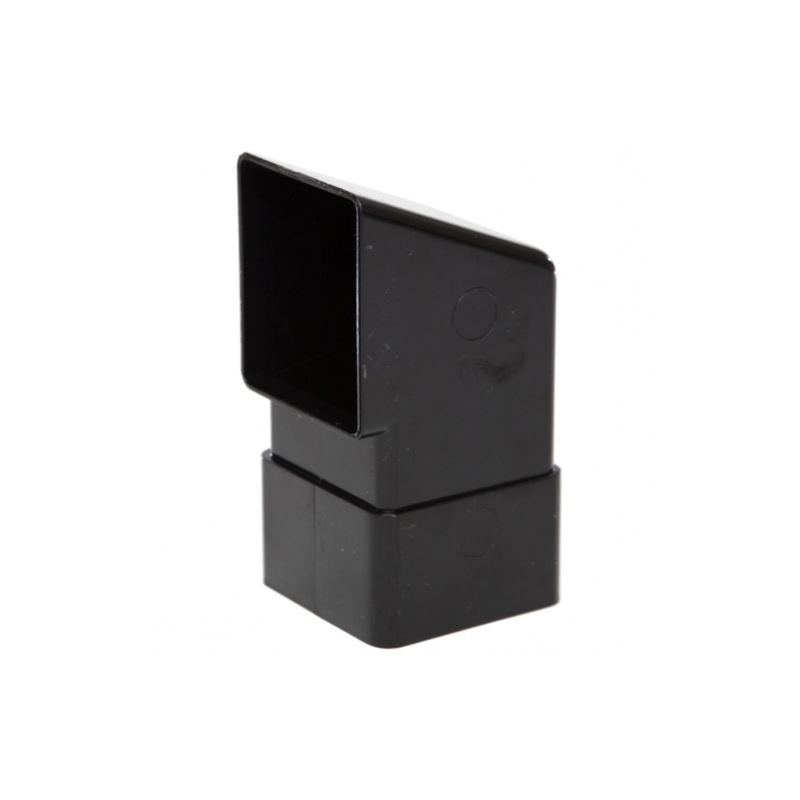 65mm Rainwater Square Down Pipe Shoe – Polypipe (Black) – RS228B