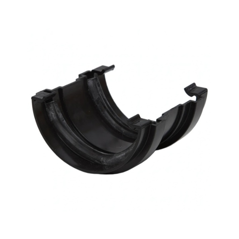 75mm PVC-U Mini Half-Round Gutter Union Bracket – Polypipe (Black) – RM302B