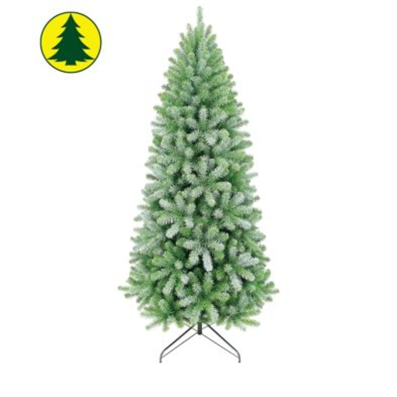 7ft Norway Spruce Christmas Tree Artificial – White Frosted Green 1142 Tips