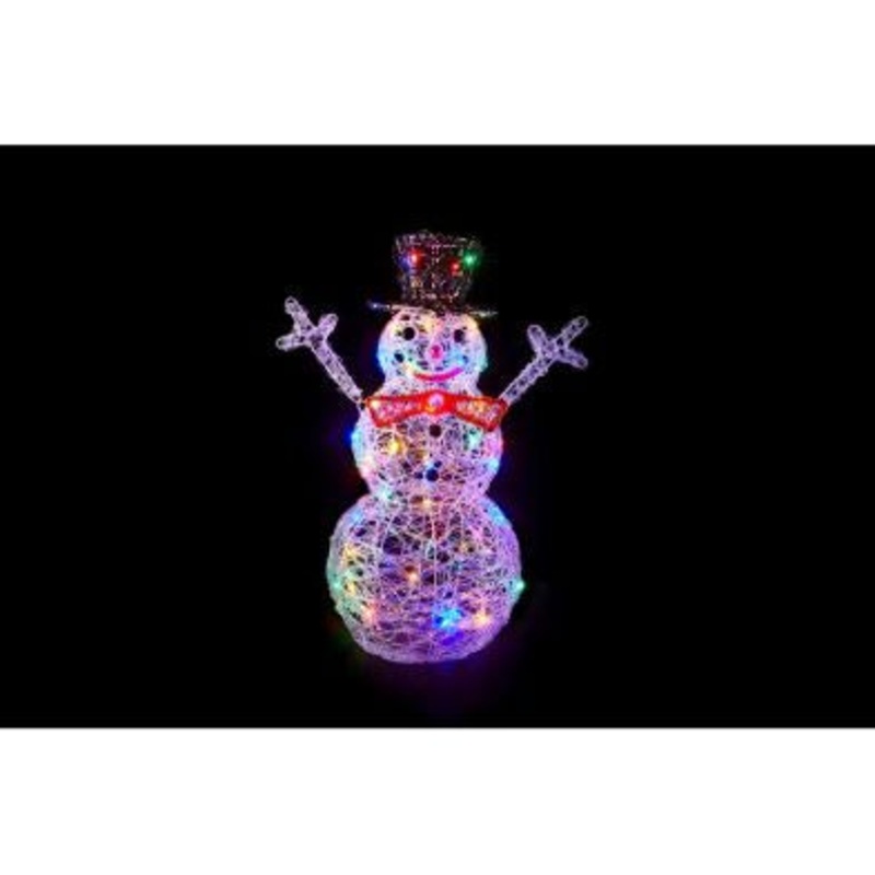 Acryllic Snowman Christmas Light 60 Multicolour LED – 60cm