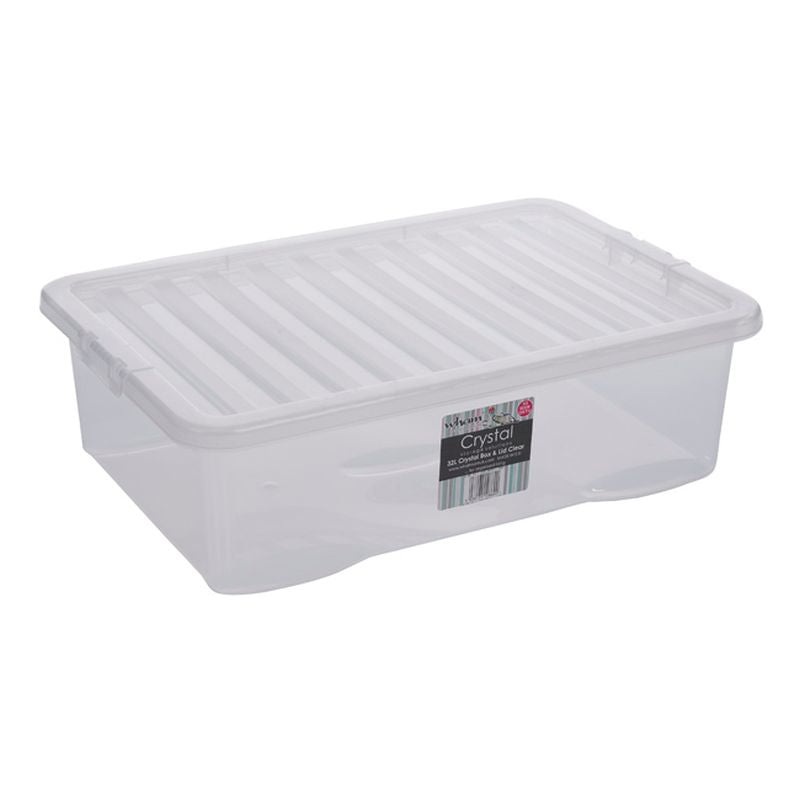 Plastic Storage Box 32 Litres – Clear Crystal by Wham