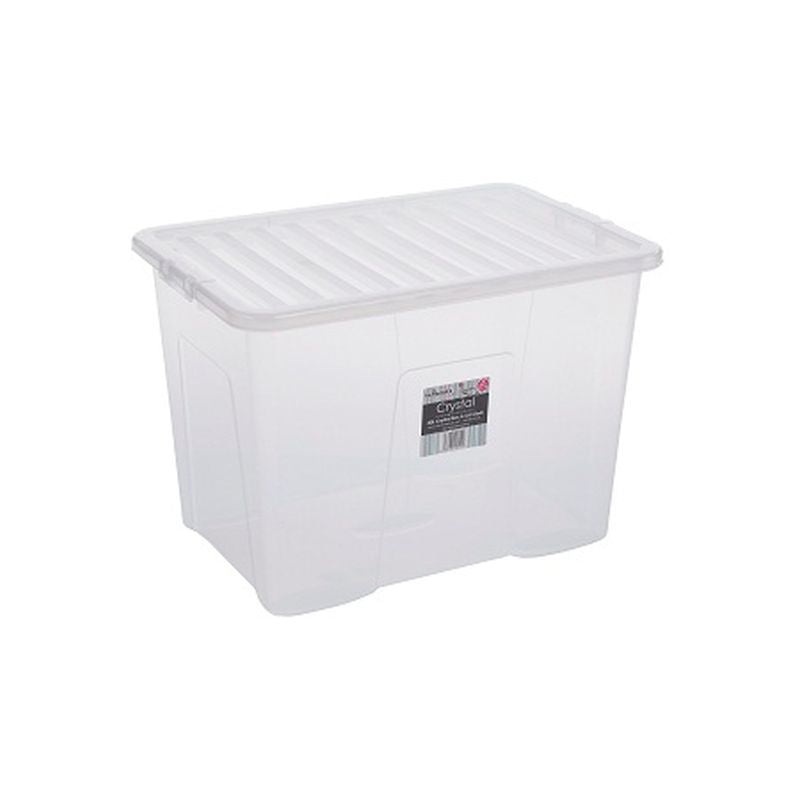Plastic Storage Box 80 Litres Large – Clear Crystal by Wham