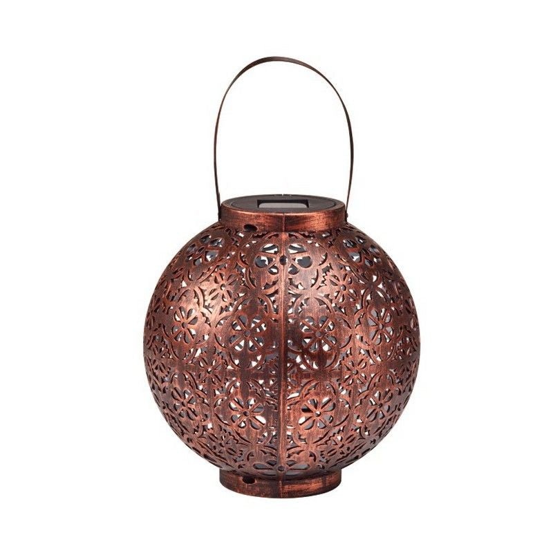 Rattan Solar Garden Lantern White LED – 22.5cm by Smart Solar