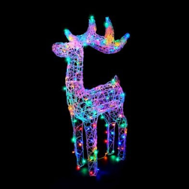 Reindeer Christmas Light Feature Multifunction Multicolour – 115cm
