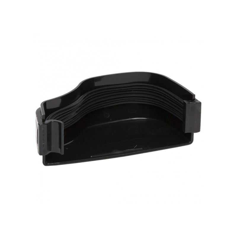 130mm External Left-Hand Stop End – Polypipe (Black) – ROG07B