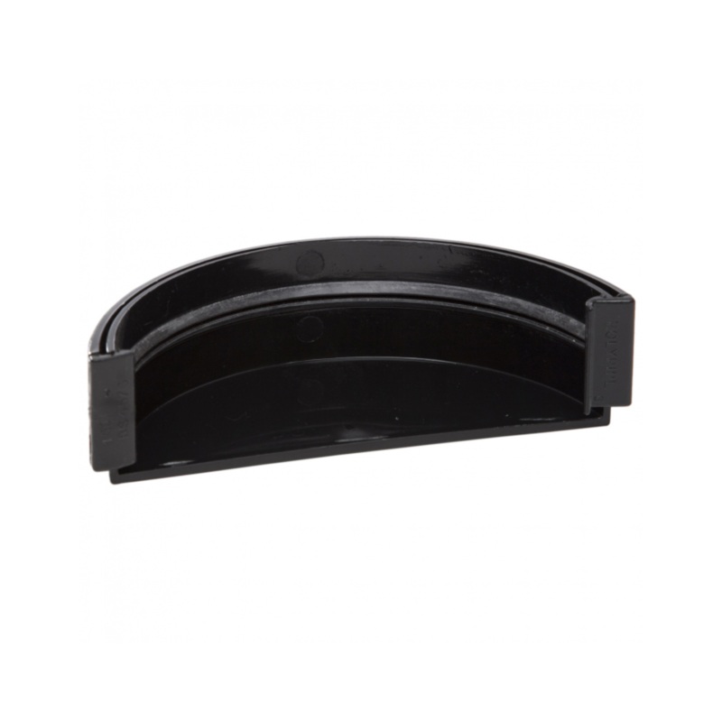 150mm HalfRound Gutter External StopEnd – Polypipe (Black) – RL607B
