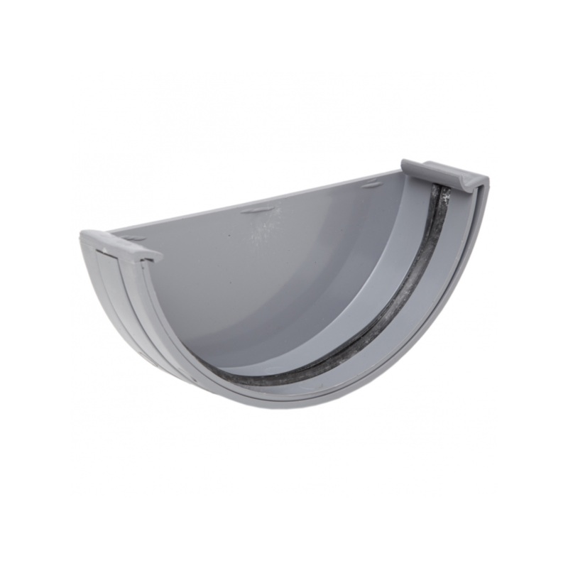 150mm HalfRound Gutter External StopEnd – Polypipe (Grey) – RL607G