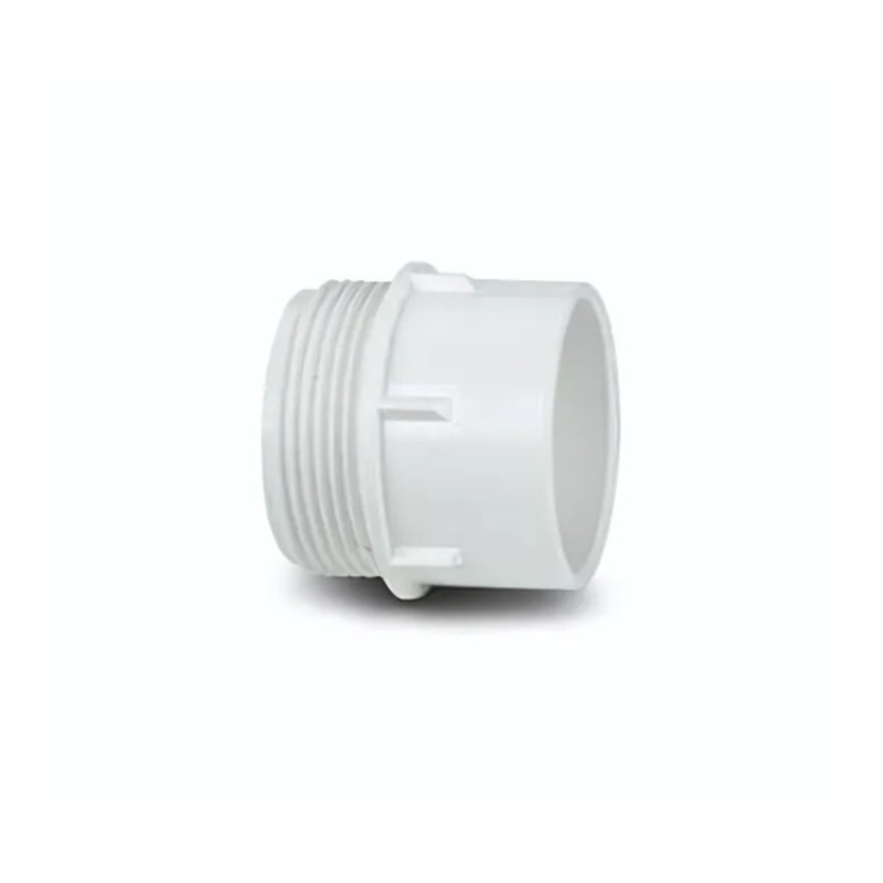 50mm Socket  Male Iron Adaptor – Polypipe Waste System (White)  MU322W