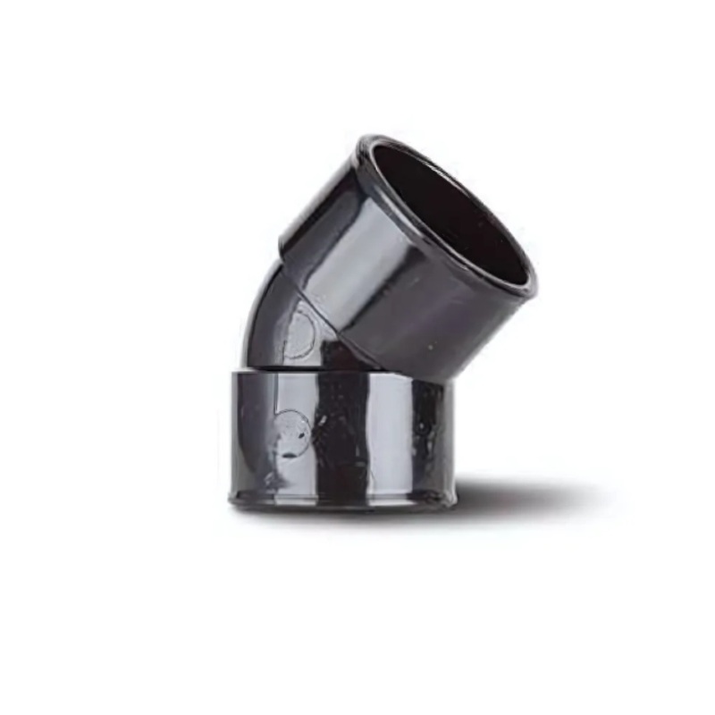 50mm x 45 Obtuse Bend – Polypipe Waste System (Black)  MU313B