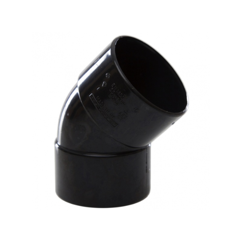 50mm x 45 Obtuse Bend – Polypipe Waste System (Black)  WS54B