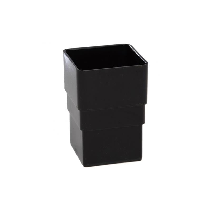65mm Square Downpipe Connector – Polypipe (Black) – RS225B