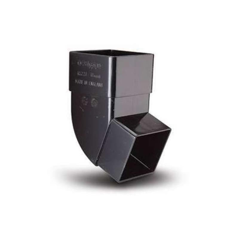 65mm x 112.5 Square Pipe Offset Bend – Polypipe (Black) – RS227B
