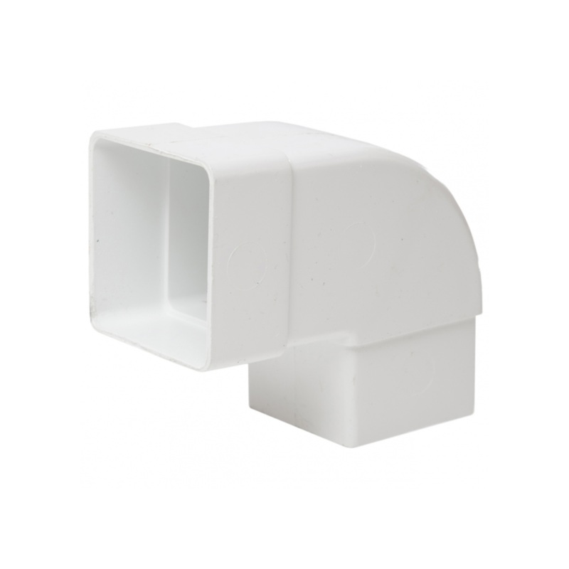 65mm x 92.5 Offset Bend Square Downpipe  – Polypipe (White) – RS232W