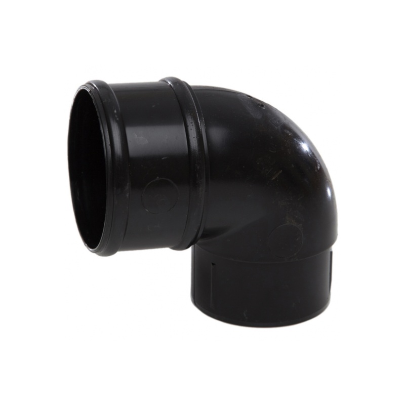 68mm x 92.5 Round Downpipe Offset Bend – Polypipe (Black) – RR132B