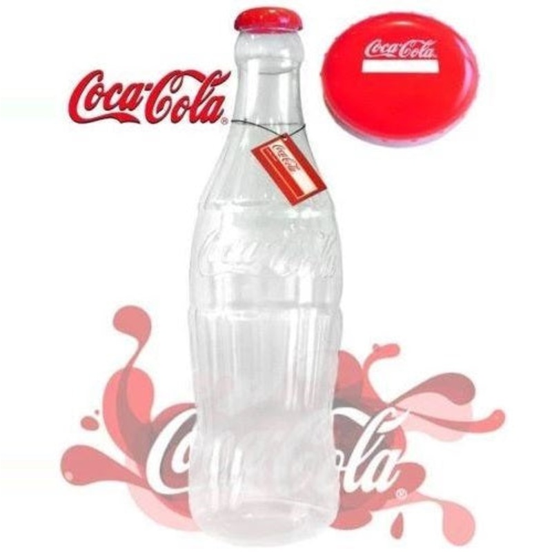 Plastic Money Box Twist Lid 19.4 Litres – Clear & Red by Coca Cola