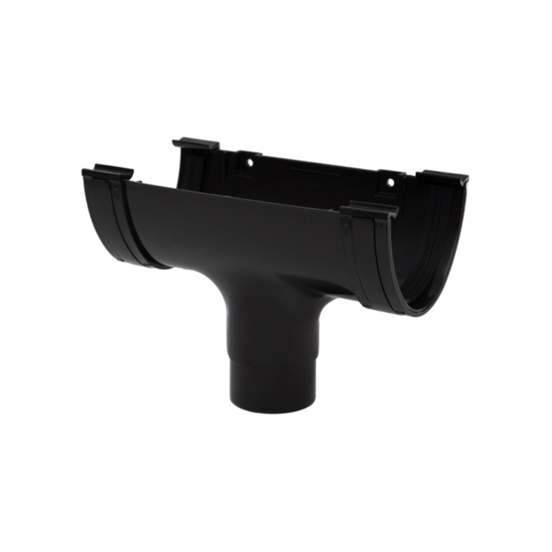 Polyflow 117mm Gutter Running Outlet – Polypipe (Black) – RD505B