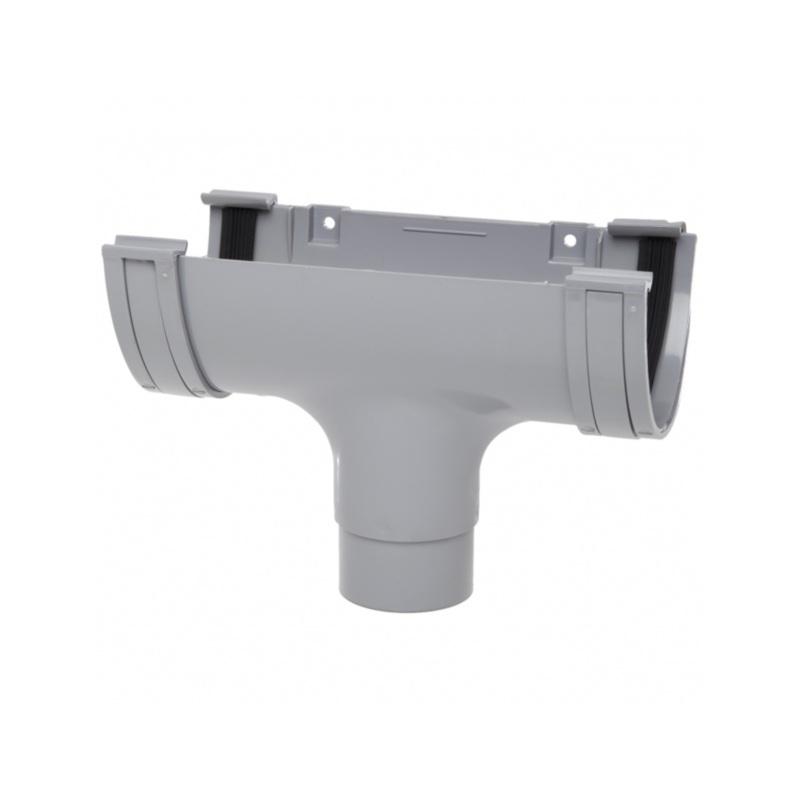 Polyflow 117mm Gutter Running Outlet – Polypipe (Grey) – RD505G
