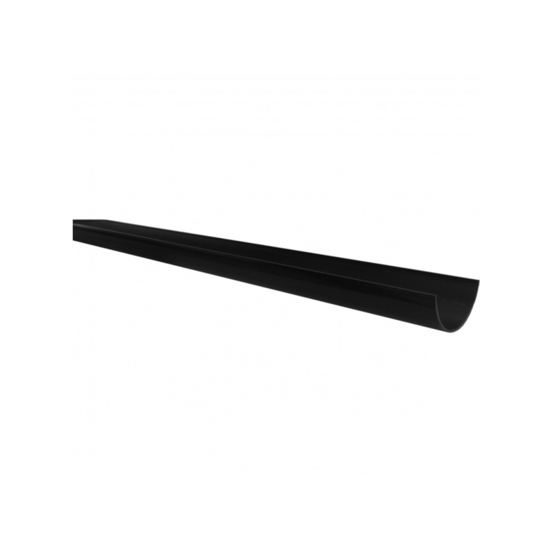 112mm x 2m Half Round Gutter – Polypipe (Black) – RR100B