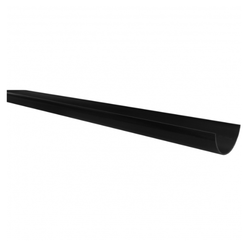 112mm x 4M Half Round Gutter – Polypipe (Black)  RR101B