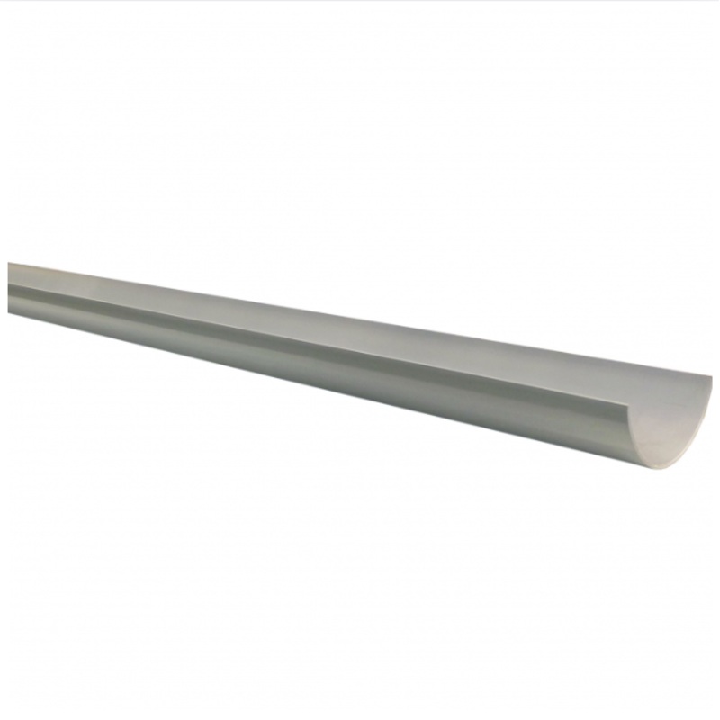 112mm x 4M Half Round Gutter – Polypipe (Grey)  RR101G