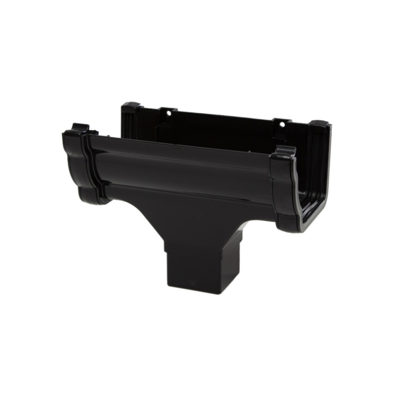117mm Sovereign High Capacity Running Outlet – Polypipe (Black) – RH705B