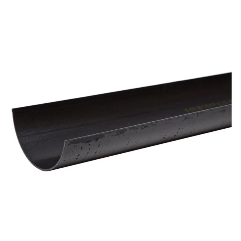 150mm x 4M Half Round Gutter – Polypipe (Black)  RL601B
