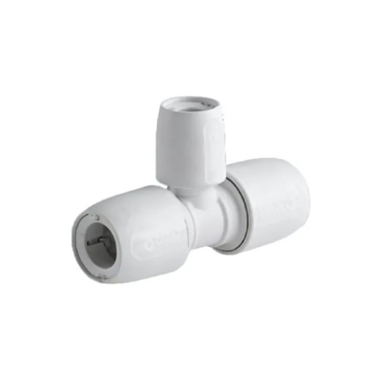 22mm x 22mm x 15mm Hep2O Reducing Tee – Wavin (White)  HD13/22W