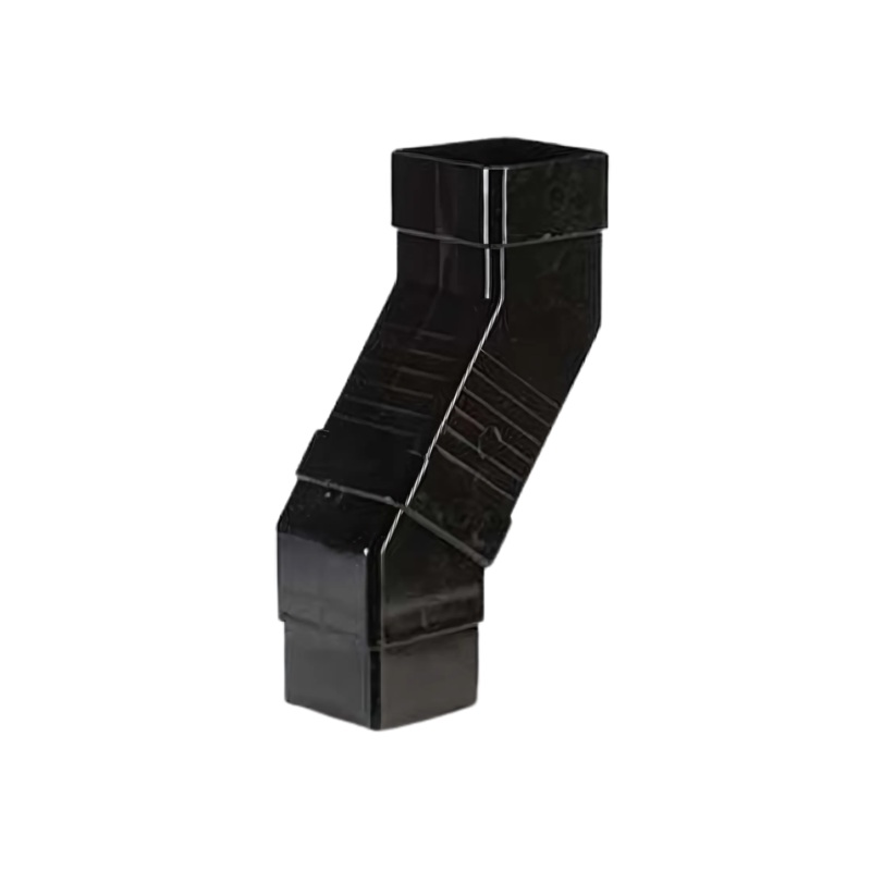 65mm Adjustable Offset Bend Square Down Pipe – Polypipe (Black) – RS237B