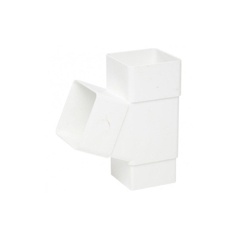 65mm x 112.5 Square Down Pipe Branch – Polypipe (White) – RS229W