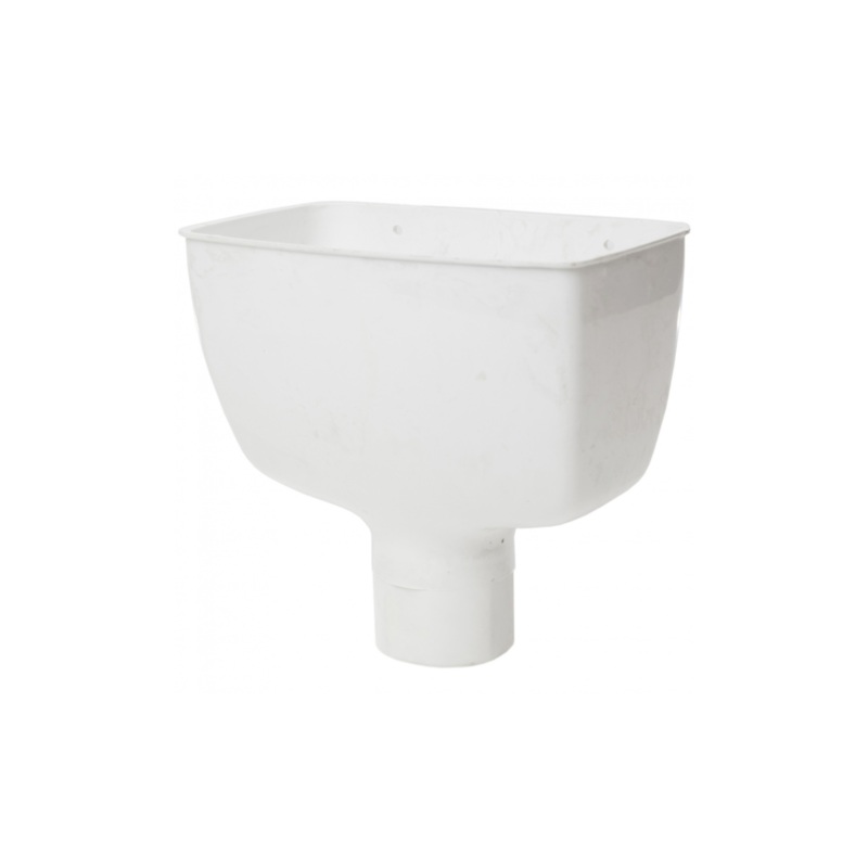 68mm Round Down Pipe Hopper Head – Polypipe (White) – RR130W