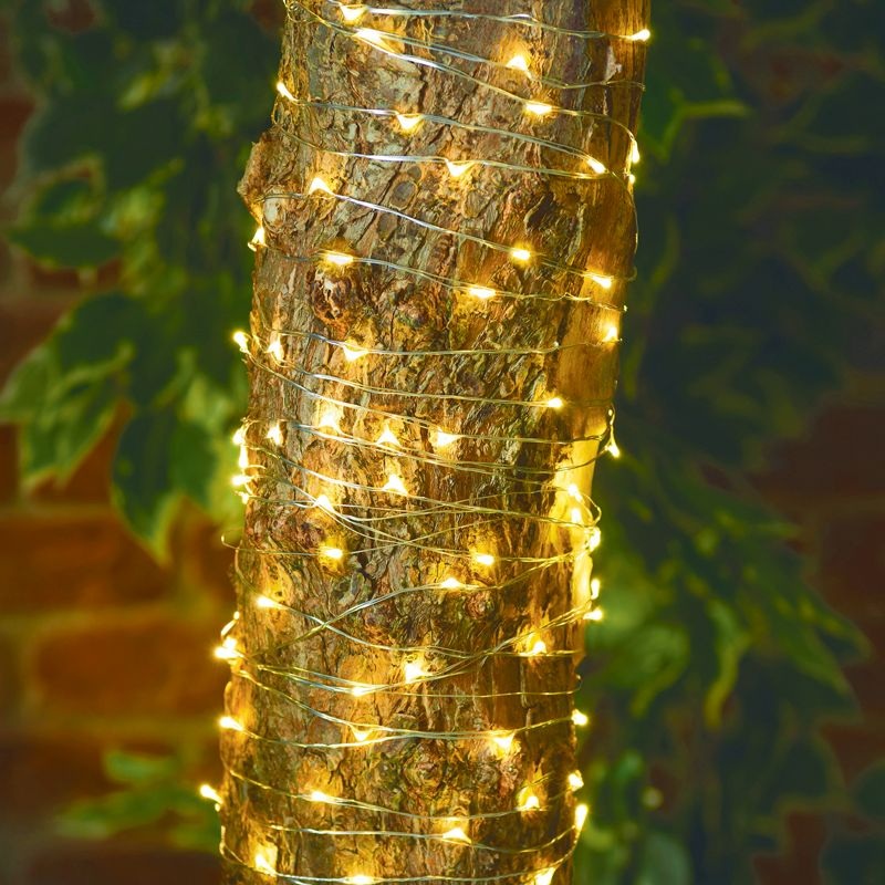 Solar Garden String Lights Decoration 100 Warm White LED – 12.9m by Bright Garden