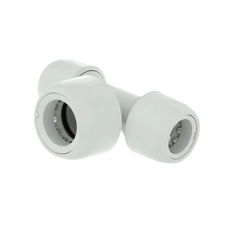 10x10x15mm Hep2O Double End Reducing Tee – Wavin (White) – HD18/15W