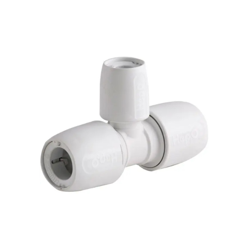 15 x 15 x 10mm Hep2O Branch Reducing Tee – Wavin (White) – HD13/15W