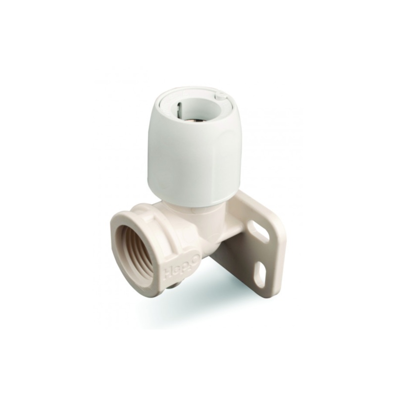 15mm x 1/2 Hep2O Wallplate Elbow – Wavin (White) – HX6/15W
