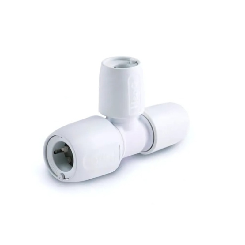 22 x 10 x 10mm Hep2O Branch End Reducing Tee – Wavin (White)