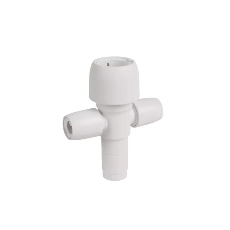 22mm X 10mm Hep2O 2 Port Manifold Socket & Closed Spigot – Wavin (White) – HX92/22W