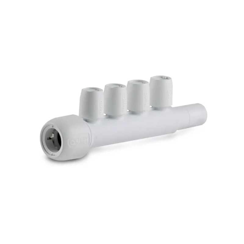 22mm X 10mmHep2O 4 Port Manifold Socket/Spigot – Wavin (White) – HX96/22W