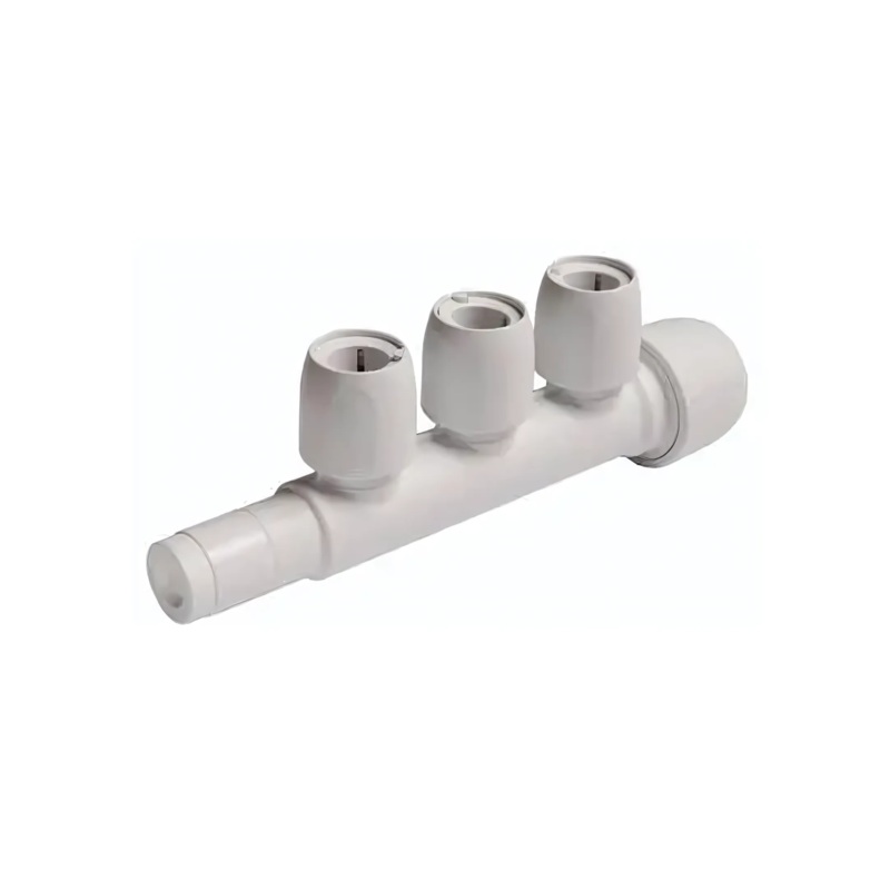 22x15mm Hep2O 3 Port Manifold Closed Spigot – Wavin (White) – HX89/22W