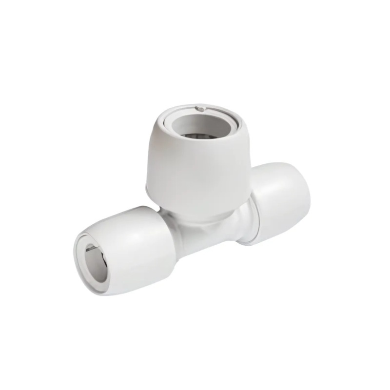 22x22x28mm Hep2O Double End Reducing Tee – Wavin (White) – HD18/28W
