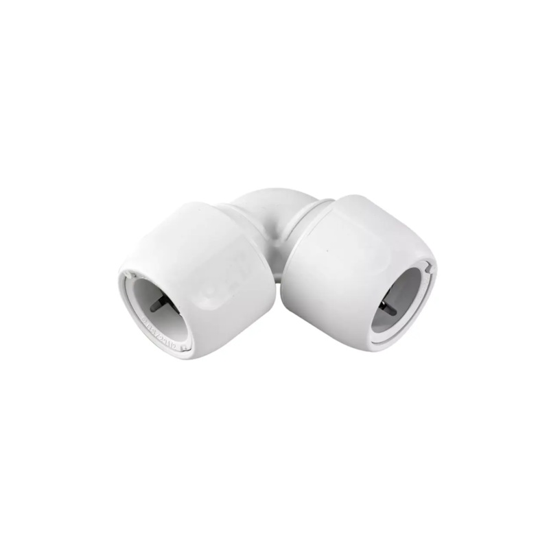 28mm Hep2O Push-Fit Socket to Socket Elbow 90 Degree – Wavin (White) – HD5/28W
